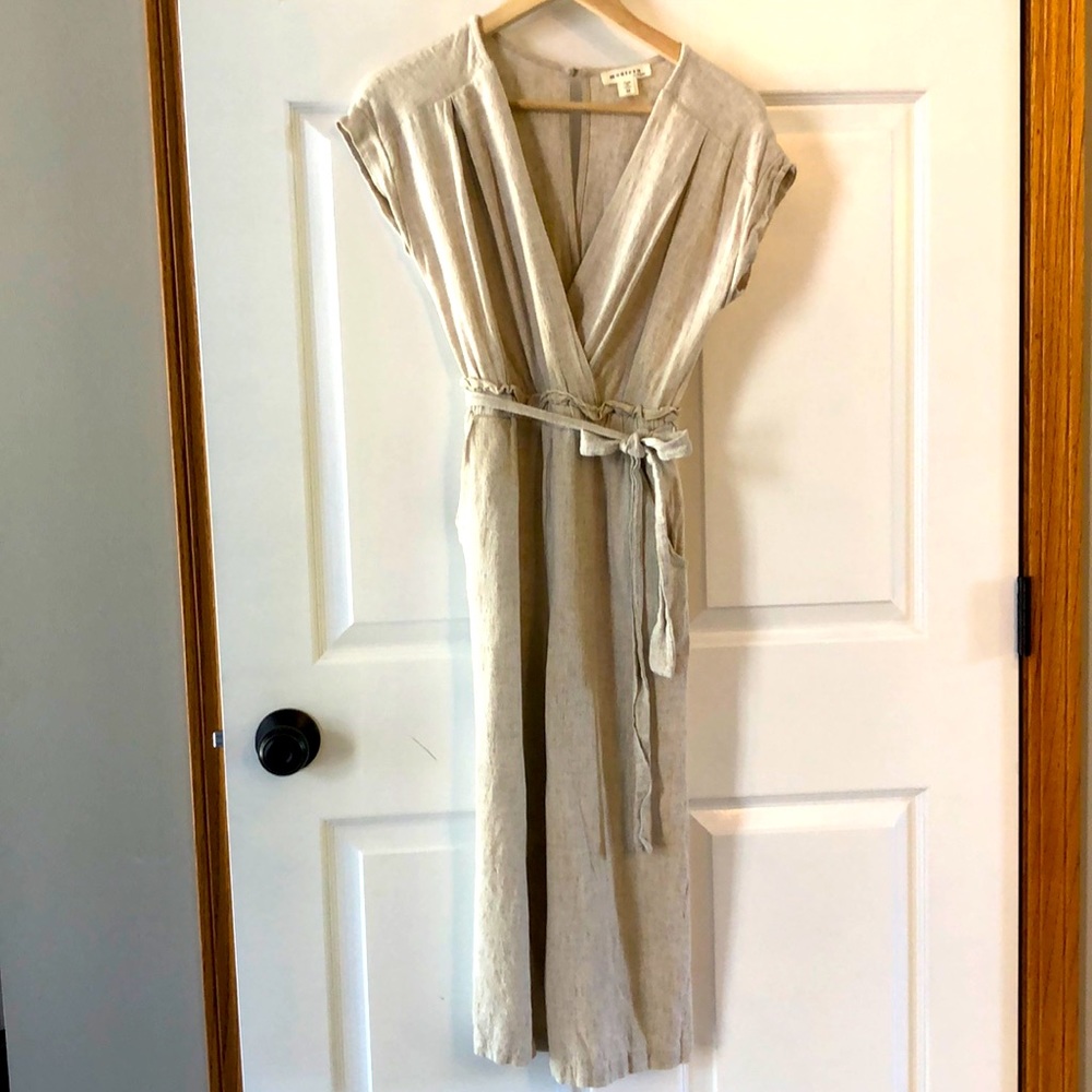 Monteau Cream Cropped Jumpsuit- Medium (fits like small)